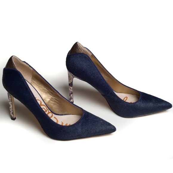 Sam Edelman Shoes - Sam Edelman 'Dea' Blue Pony Hair Pumps In Blue